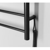 Sapho električni sušač peškira redondo 75W 90x50 cm mat crna | Eponuda.com