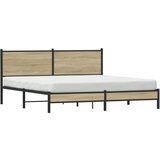 Metalni okvir kreveta bez madraca boja hrasta sonome 180x200 cm | shoptok.hr