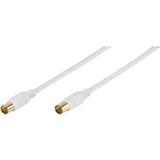 Antennenkabel weiß 7,5m 48130 7,5m Koaxk.90DB weiss Zum Anschluss von Radio/Tv Geräten