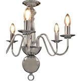 vidaXL Luster srebrni 5 žarulja E14 | shoptok.hr