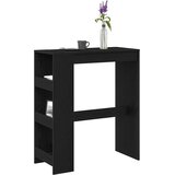  Barski stol s policama Crni hrast 90x40x103,5 cm Konstruirano drvo | Shoptok.si