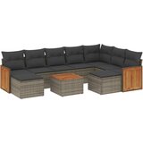  10-dijelni set vrtnih sofa od poliratana s jastucima sivi | shoptok.hr