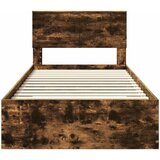  Krevetna konstrukcija Dimljeni hrast 100 x 200 cm Smeđa 210 x 101 x 90 cm | shoptok.hr