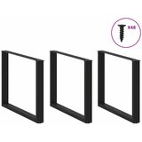  Noge za blagovaonski stol U-oblik 3 kom Crne 100 x (72-73) cm Čelik | shoptok.hr