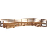  Set vanjskih sofa 8 kom. Prirodna Čvrsto drvo akacije | Shoptok.si