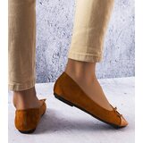 Gemre Brown ballet flats with a patent toe Simard | shoptok.hr