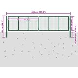  Vrtna mrežasta vrata od čelika 400x100 cm zelena | shoptok.hr