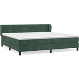  Krevet s oprugama i madracem tamnozeleni 200x200 cm baršunasti | shoptok.hr