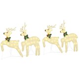 vidaXL LED jelene 4 pcs Zlata 45 x 19 x 65 cm blago | Shoptok.si