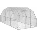 vidaXL Piščančja steza 2,5x6x2,25 m Pocinkano jeklo | Shoptok.si