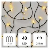 Emos LED božična veriga, 2,8 m, 3x AA, zunanja in notranja, topla bela, časovnik D4FW01 Cene
