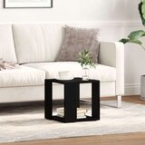 vidaXL Klubska miza Črn hrast MDF 32 x 32 x 30 cm Preprosta Kvadratna | Shoptok.si