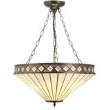 Endon 111871 - Luster na lancu Tiffany FARGO 3xE27/10W/230V prečnik 50 cm | Eponuda.com