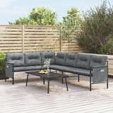  Kutna vrtna sofa antracit od čelika i tekstilena | shoptok.hr