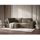 Maison de Rêve Smeđa sklopiva/s prostorom za odlaganje kutna garnitura od šenila (s lijevim kutom/u obliku slova L) Tonga – | shoptok.hr