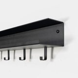 Spinder Design Črn kovinski stenski obešalnik s polico Easy – | Shoptok.si
