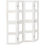  Sobna pregrada s 4 panela bijela od masivnog drva paulovnije 40 x 160 cm | Shoptok.si