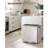 Songmics Koš za smeti 2 x 30 L, siv | Shoptok.si