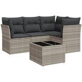 Maison Chic Seti vrtnega pohištva - Vrtna garnitura - Vrtni pohištvo set 5-delna z blazinami siv poli ratan, (21815150) | Shoptok.si