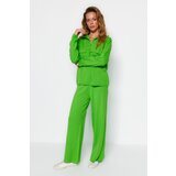 Trendyol Green Tops and Bottoms Set in Knitwear with a Wide Fit Cene