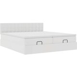 vidaXL okvir kreveta s madracima bijela 200x200 cm umjetna koža | shoptok.hr