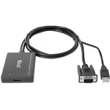 VGA and USB Type-A to HDMI Adapter with Pigtail M /F 0.6m /1.97ft 28AWG