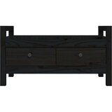  Klupa za hodnik Crna 80x40x43 cm od masivne borovine | shoptok.hr