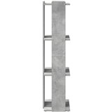 vidaXL Knjižna omara 3-nadstropna beton. siva 60x30x120 cm inž. les | Shoptok.si