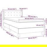  Krevet s oprugama i madracem sivi 90 x 200 cm od umjetne kože | shoptok.hr