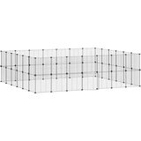  Kavez za ljubimce s 52 panela i vratima crni 35 x 35 cm čelični | shoptok.hr