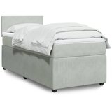  Box spring krevet s madracem svjetlosivi 100x200 cm baršunasti | shoptok.hr