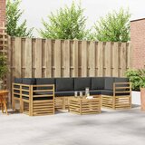  Set vanjskih sofa s jastukom 8 pcs Bijela i antracit Poliester | shoptok.hr