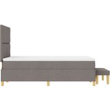 vidaXL Vzmetnica s škatlo z vzmetnico in klopjo Taupe 120x200 cm Tkanina, (22083006) | Shoptok.si