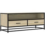 vidaXL TV omarica sonoma hrast 100x34,5x40 cm inženirski les in kovina | Shoptok.si
