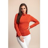 Fenzy Plus Size Top S Visokim Ovratnikom, Boja Cigle | shoptok.hr
