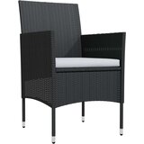  5-dijelni vrtni blagovaonski set s jastucima crni | shoptok.hr