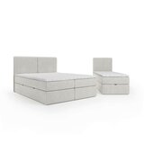 MID.YOU DRUŽINSKA POSTELJA 270 cm x 200 cm , les, tekstil, leseni material siva | Shoptok.si