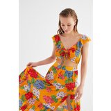 Trendyol Colorful Floral Pattern Viscose Beach Bottom-Top Set Cijene
