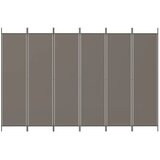 Sobna pregrada s 6 panela antracit 300 x 220 cm od tkanine | Eponuda.com