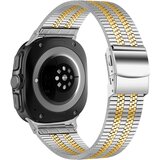 INF kompatibilen z samsung galaxy watch ultra 8 nehrbtnik jekleni pas silver+gold, (5000085960) | Shoptok.si