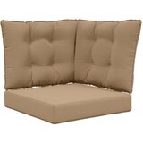  Jastuk za vanjsku sofU 3 pcs Sivo-smeđa Poliester - Sivo-smeđa 60 x 60 cm 1x sjedalo +1x naslon +1x bočna strana (2D s bartagom) | shoptok.hr