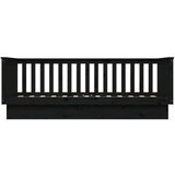  Dnevni krevet crni 100 x 200 cm od masivne borovine | shoptok.hr