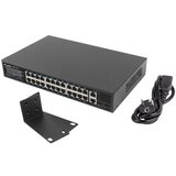 Lanberg Switch rack 19" POE+ 24x 100Mb PoE+ /2x SFP ETHERNET 360W | shoptok.hr
