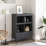  Visoka komoda crna 68 x 39 x 101,5 cm od čelika | shoptok.hr