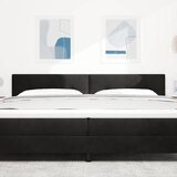  LED glava kreveta s LED trakama Crna 200 cm Baršun | shoptok.hr