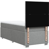  Okvir kreveta s oprugama i madrac svjetlosivi 80x200cm tkanina | shoptok.hr