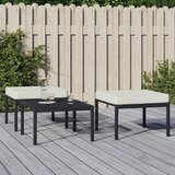 vidaXL Vrtni taburei s jastucima boje pijeska 2 kom 60x60x35 cm čelik | Eponuda.com