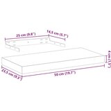 vidaXL Viseče police 2 kosa 50x23,5x4 cm inženirski les Cene