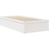 Krevet s madracem bijeli 90 x 200 cm od masivne borovine | Eponuda.com