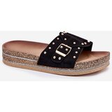 Boto Women's Platform Sandals With Buckle And Studs Black Nusithia | shoptok.hr